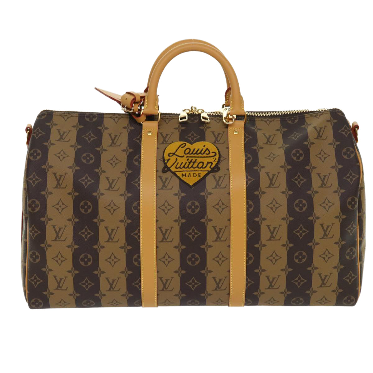 Louis Vuitton Keepall Bandouliere 50 Brown Canvas Travel Bag