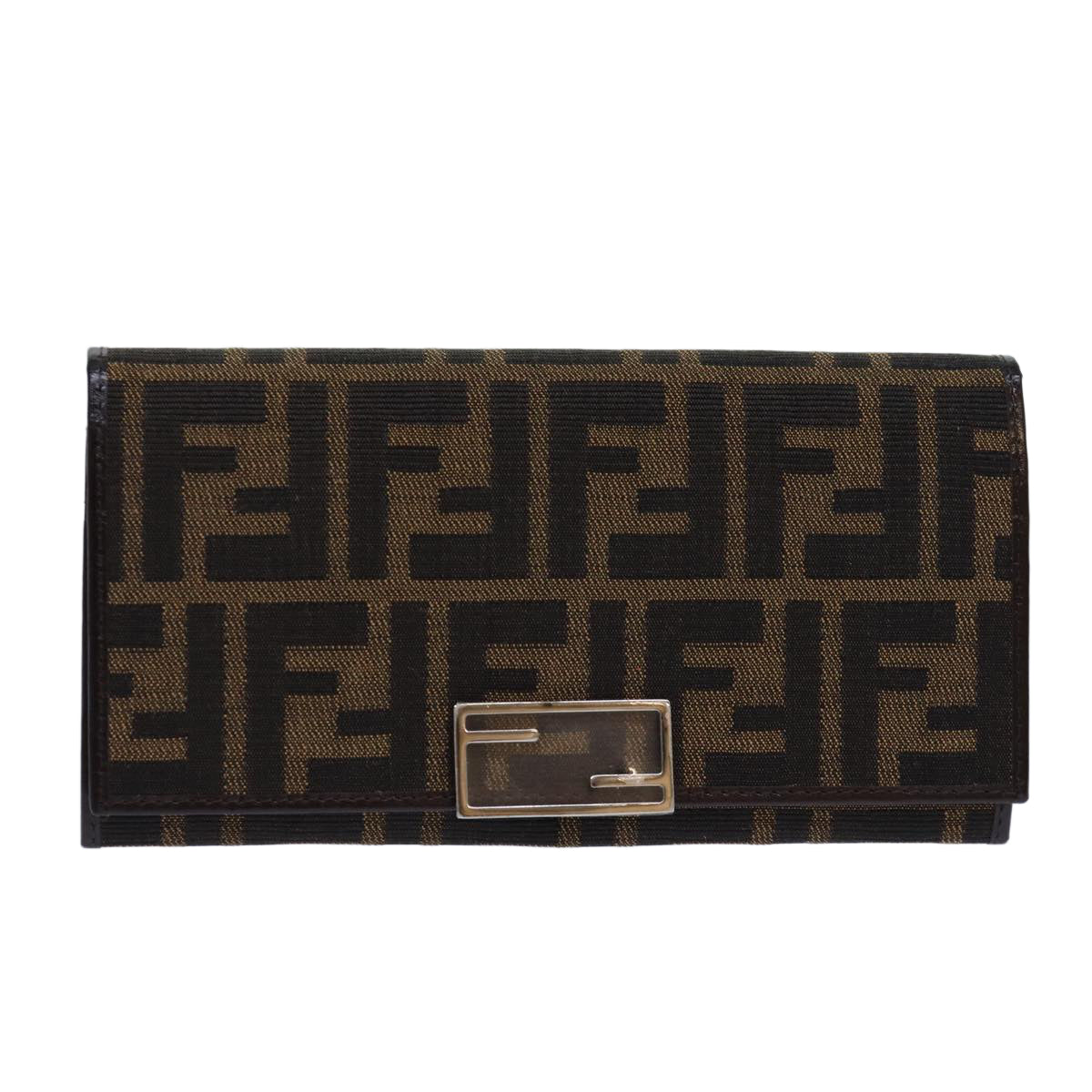 Fendi Zucca Brown Canvas Wallet Accessories