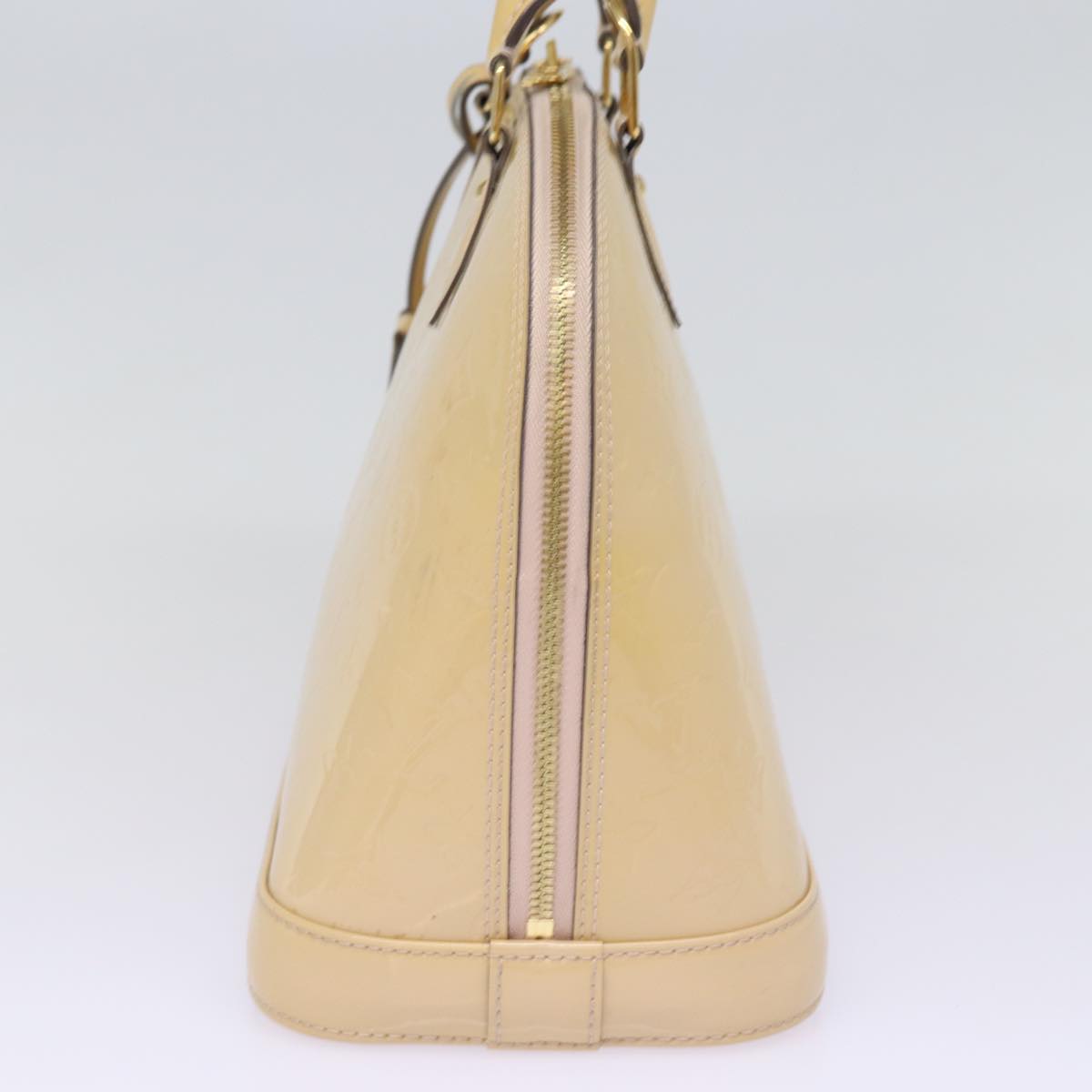 Louis Vuitton Alma Beige Patent Leather Hand Bag