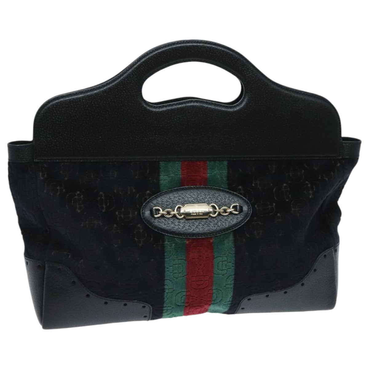 Gucci Ophidia Black Synthetic Hand Bag