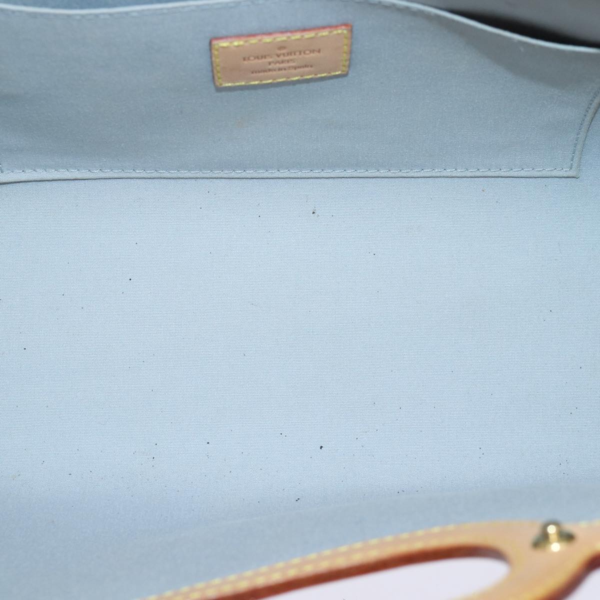 Louis Vuitton Roxbury Beige Patent Leather Hand Bag