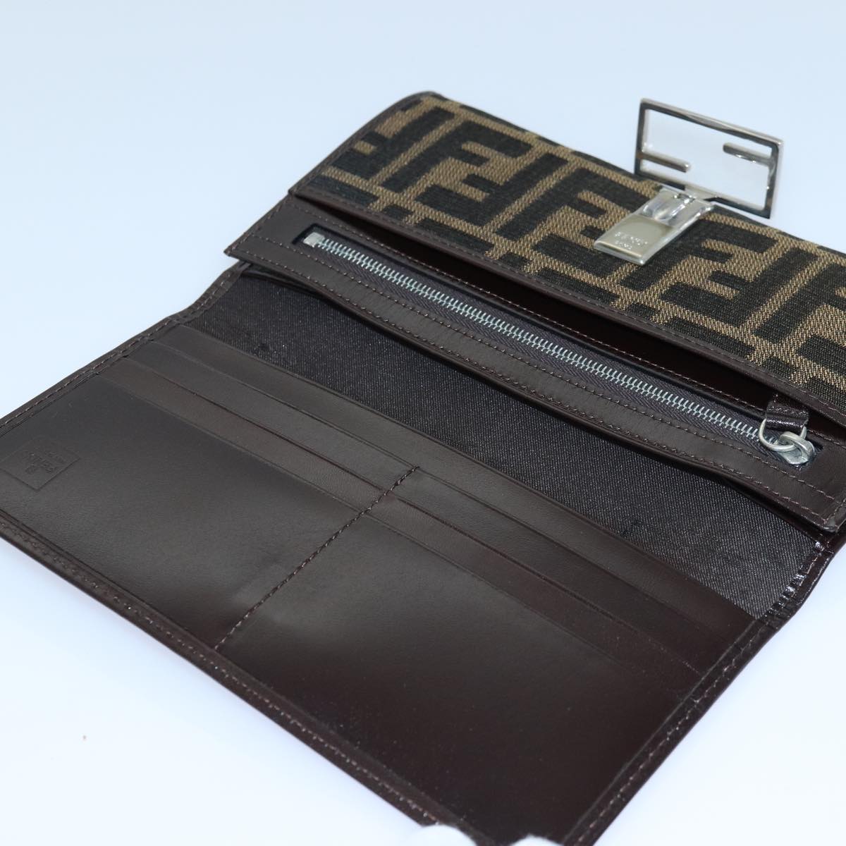 Fendi Zucca Brown Canvas Wallet Accessories