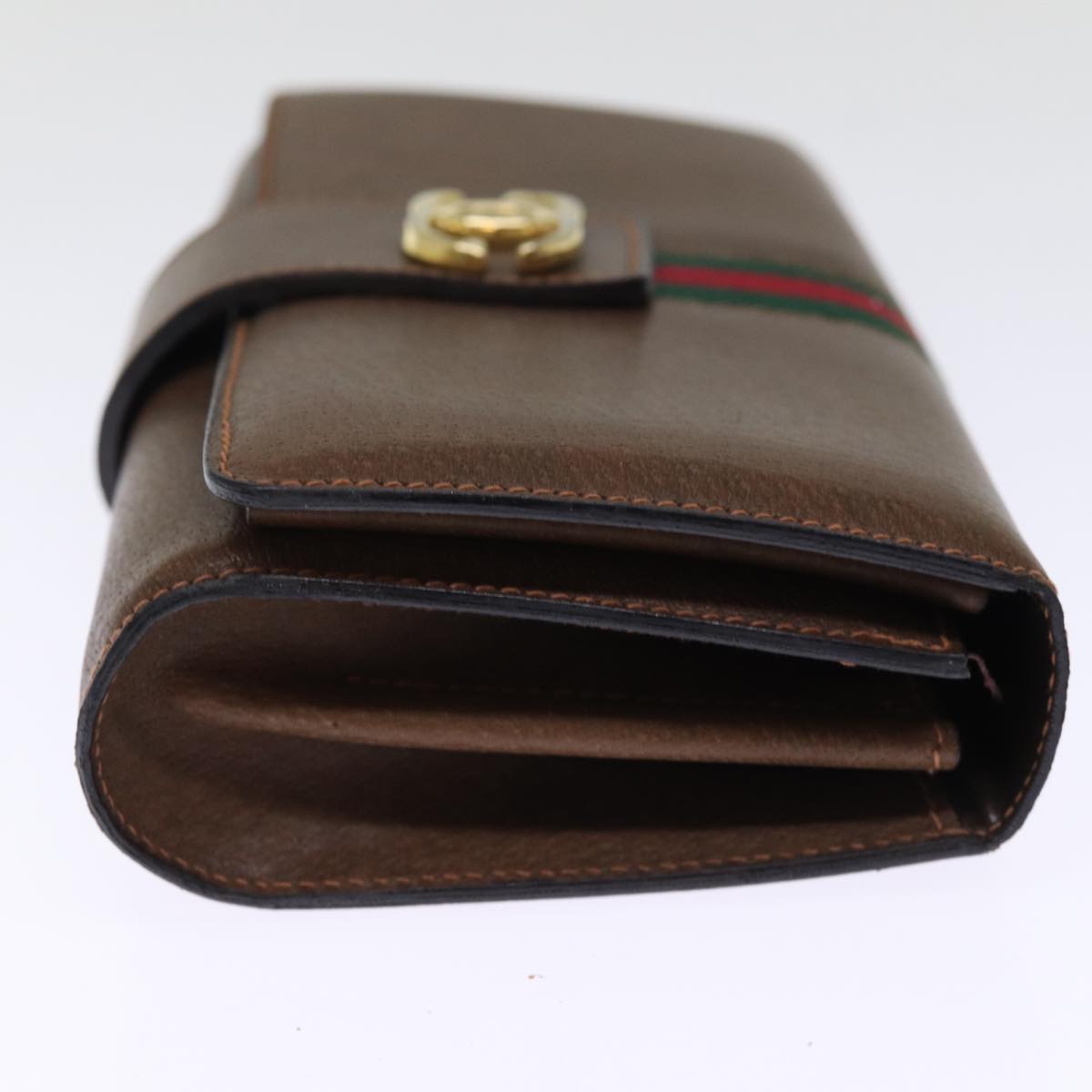 Gucci Sherry Brown Leather Clutch Bag