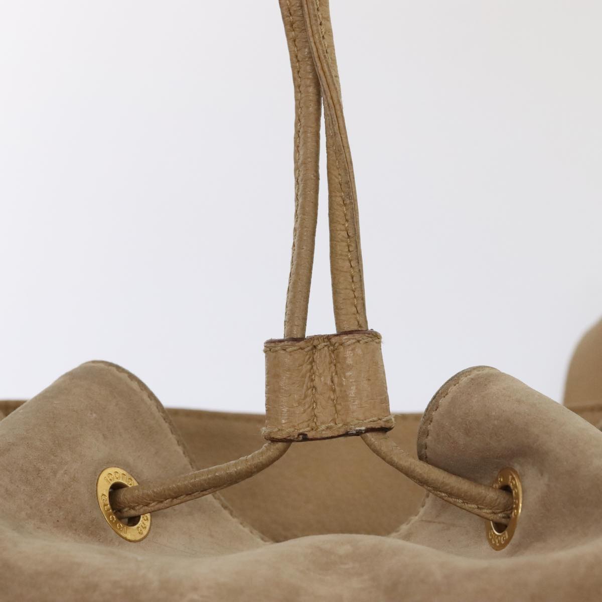 Gucci Bamboo Beige Suede Backpack Bag