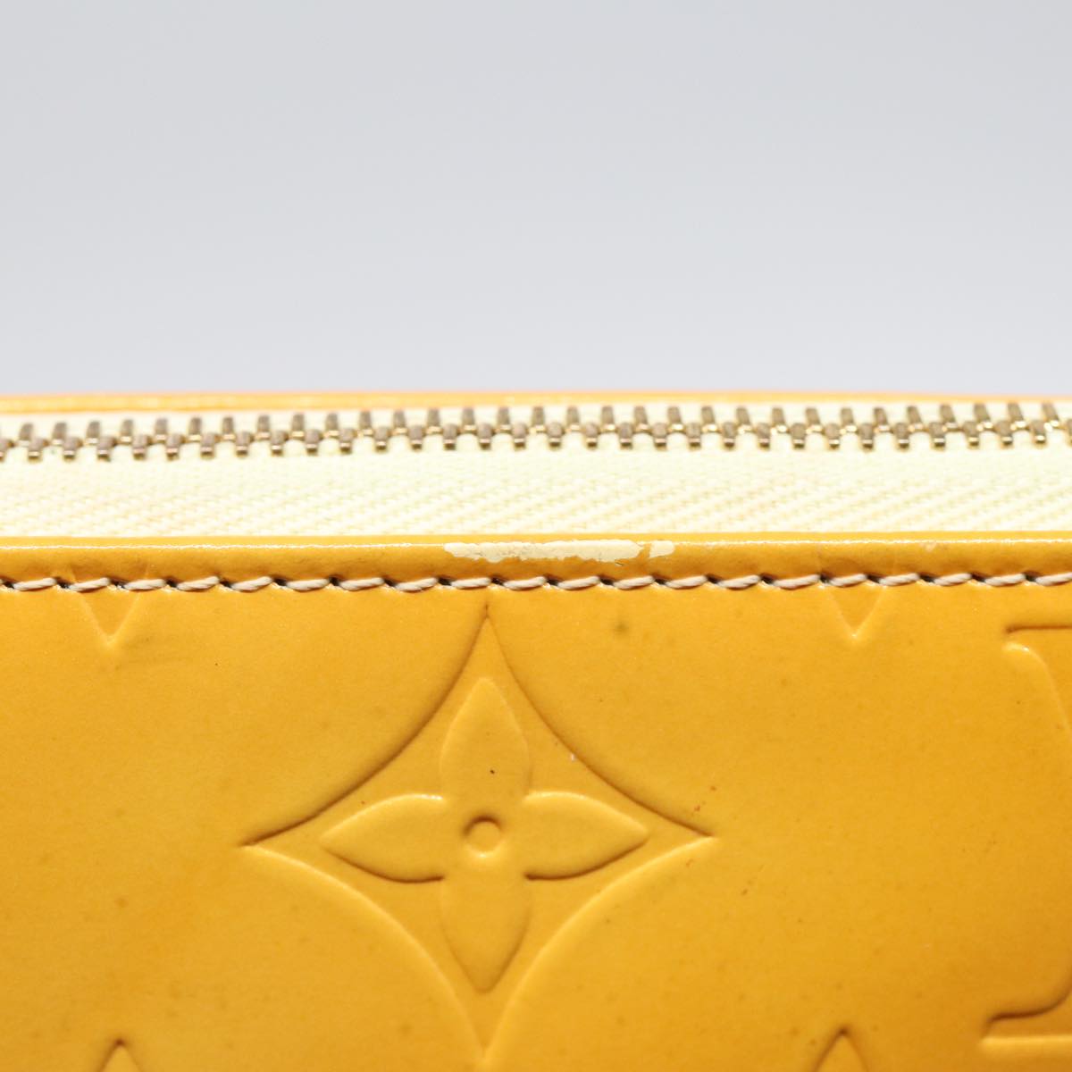 Louis Vuitton Lexington Yellow Patent Leather Clutch Bag