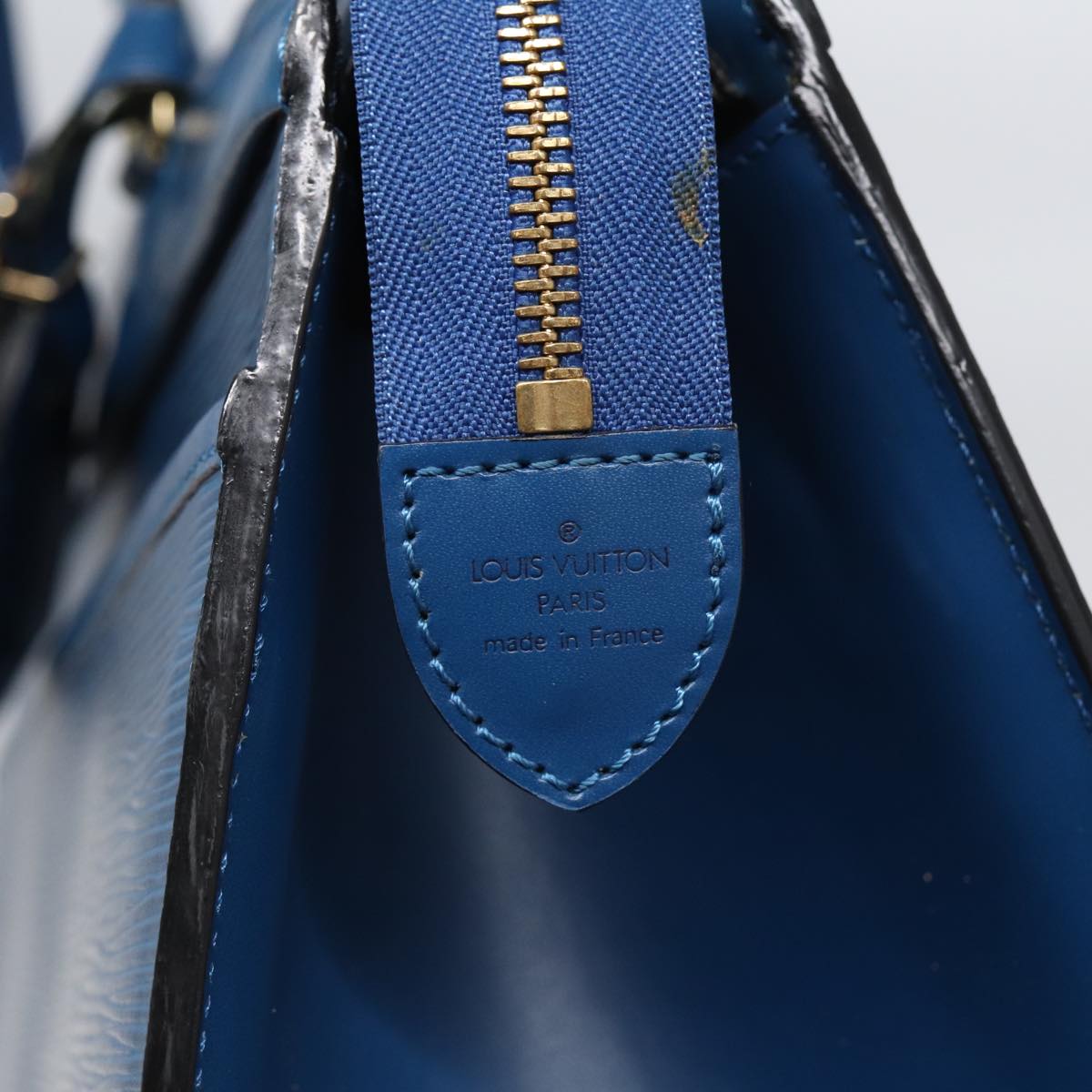 Louis Vuitton Riviera Blue Leather Hand Bag