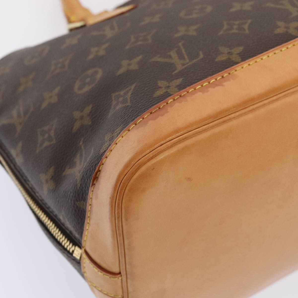 Louis Vuitton Alma Brown Canvas Hand Bag