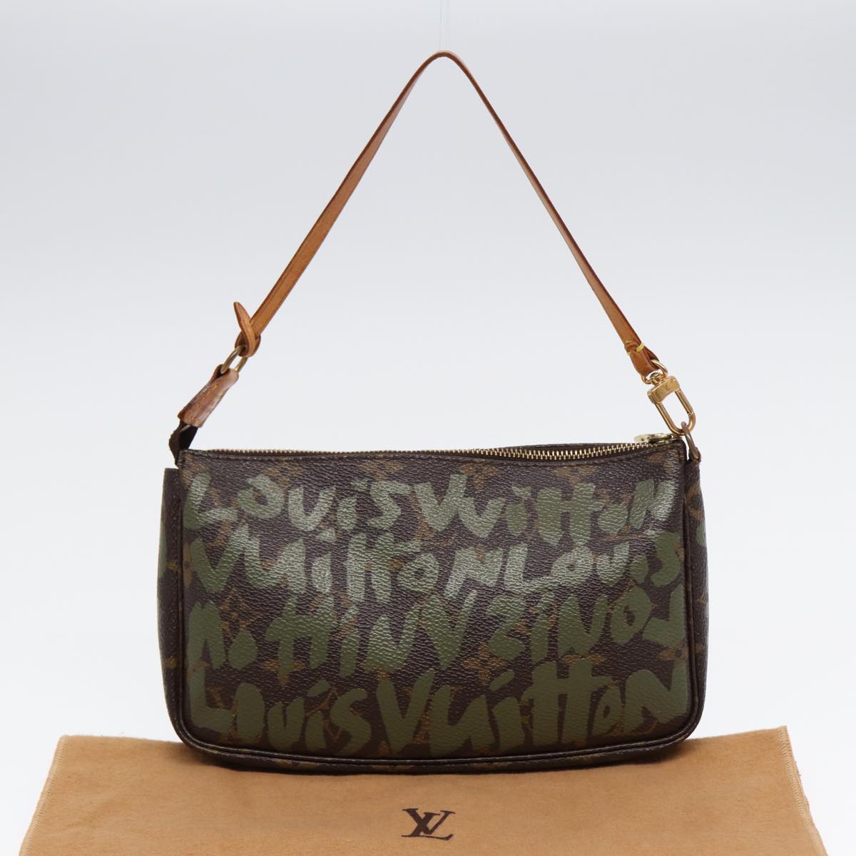 Louis Vuitton Pochette Accessoire Brown Canvas Clutch Bag