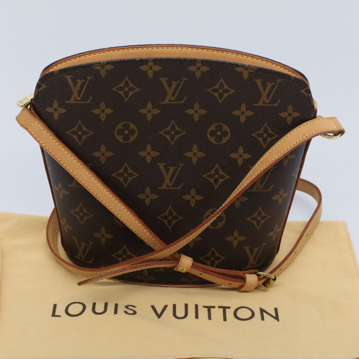 Louis Vuitton Drouot Brown Canvas Shoulder Bag