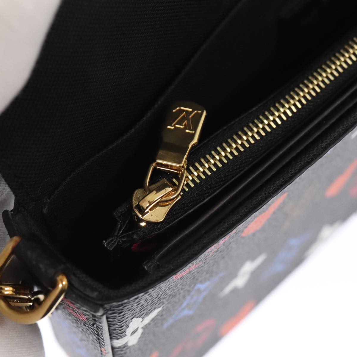 Louis Vuitton Felicie Black Canvas Clutch Bag