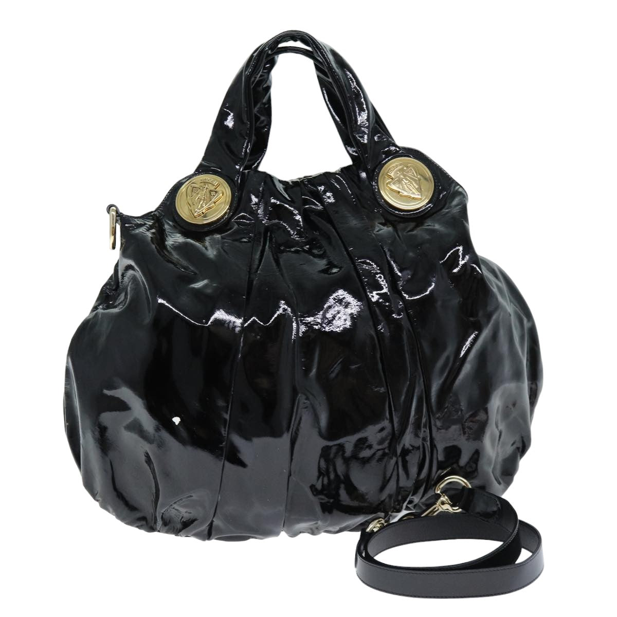 Gucci Hysteria Black Patent Leather Hand Bag