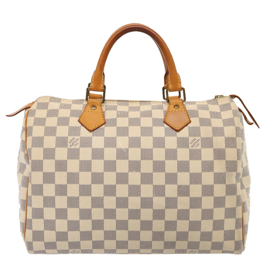 Louis Vuitton Speedy 30 White Canvas Hand Bag