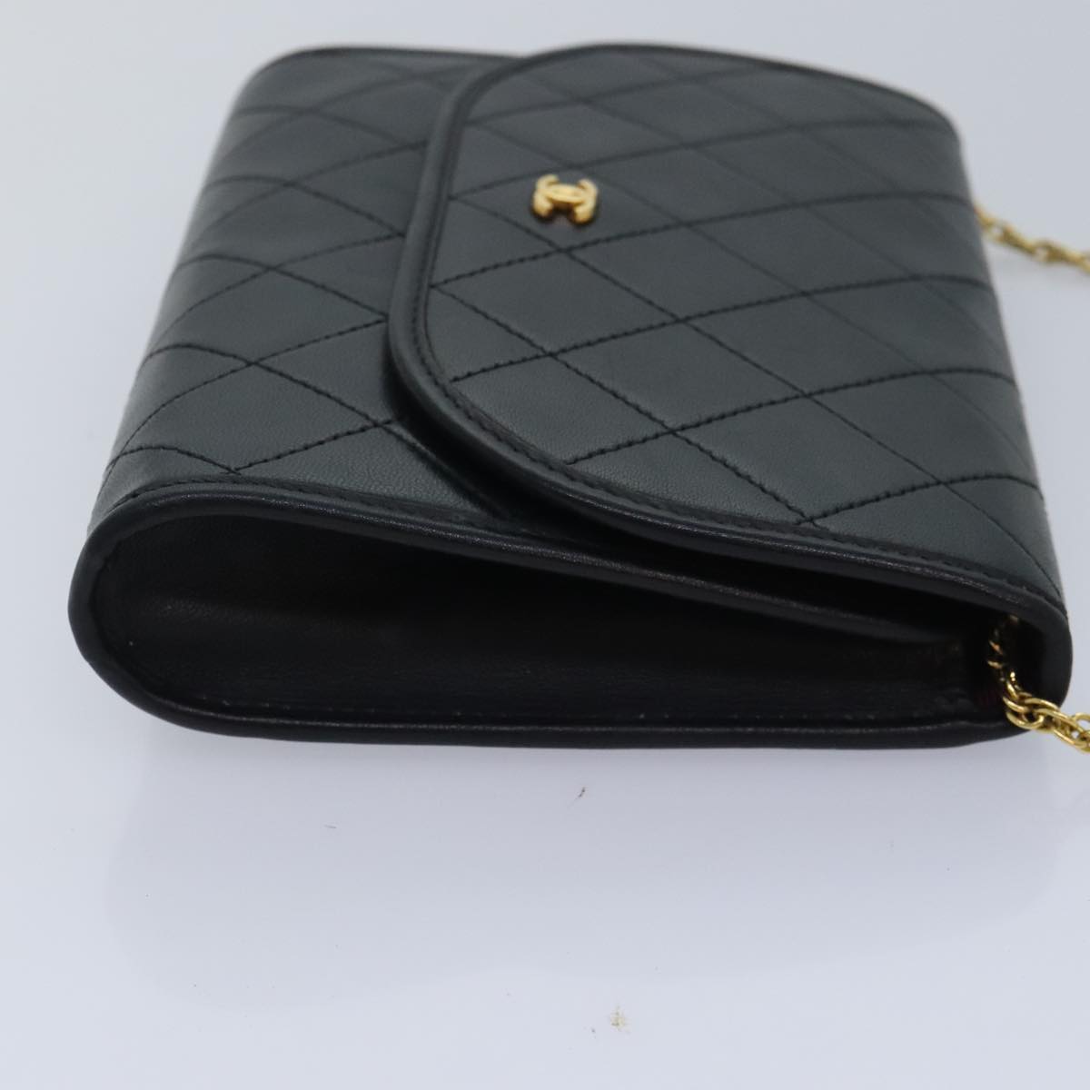 Chanel Matelassé Black Leather Shoulder Bag