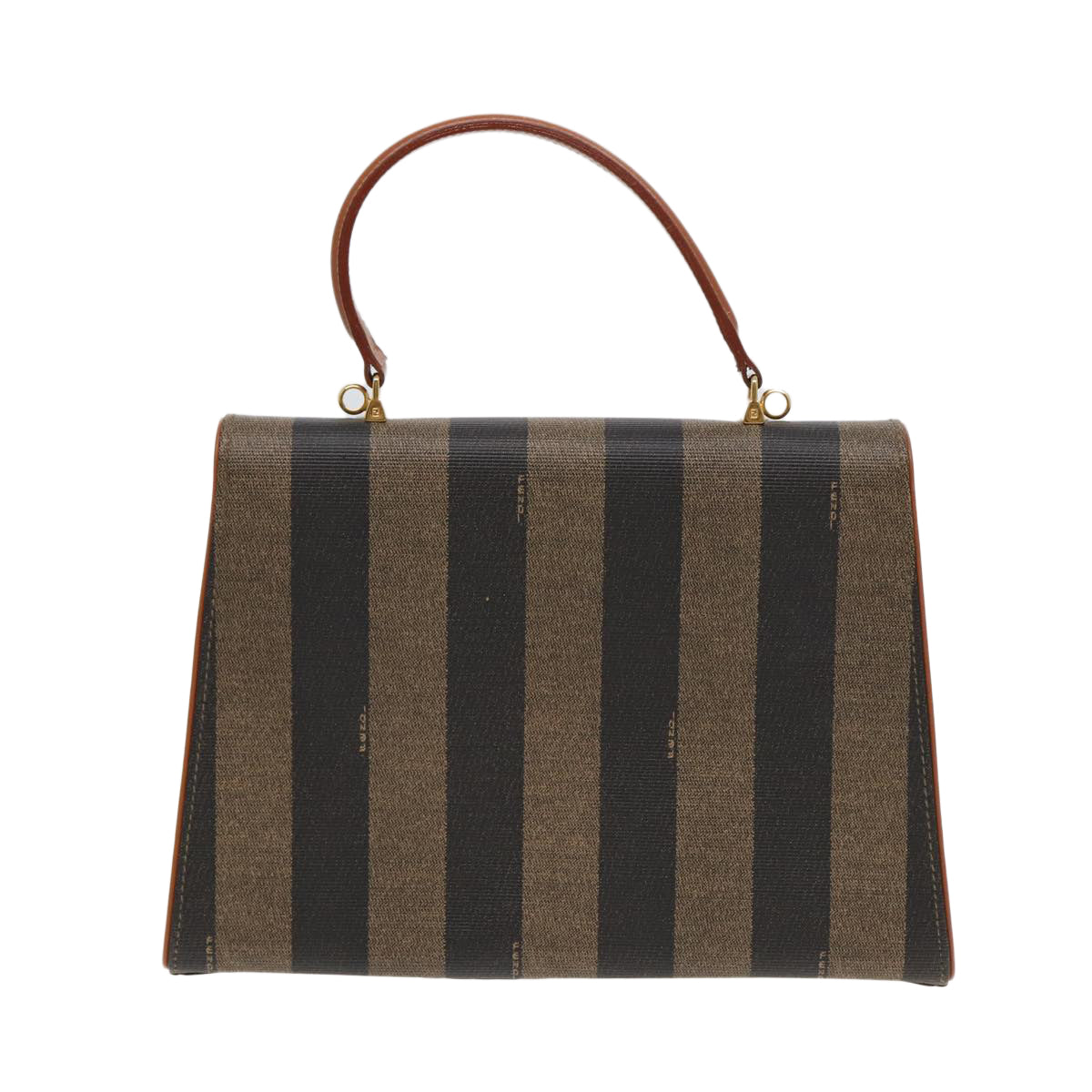 Fendi Pecan Brown Canvas Hand Bag