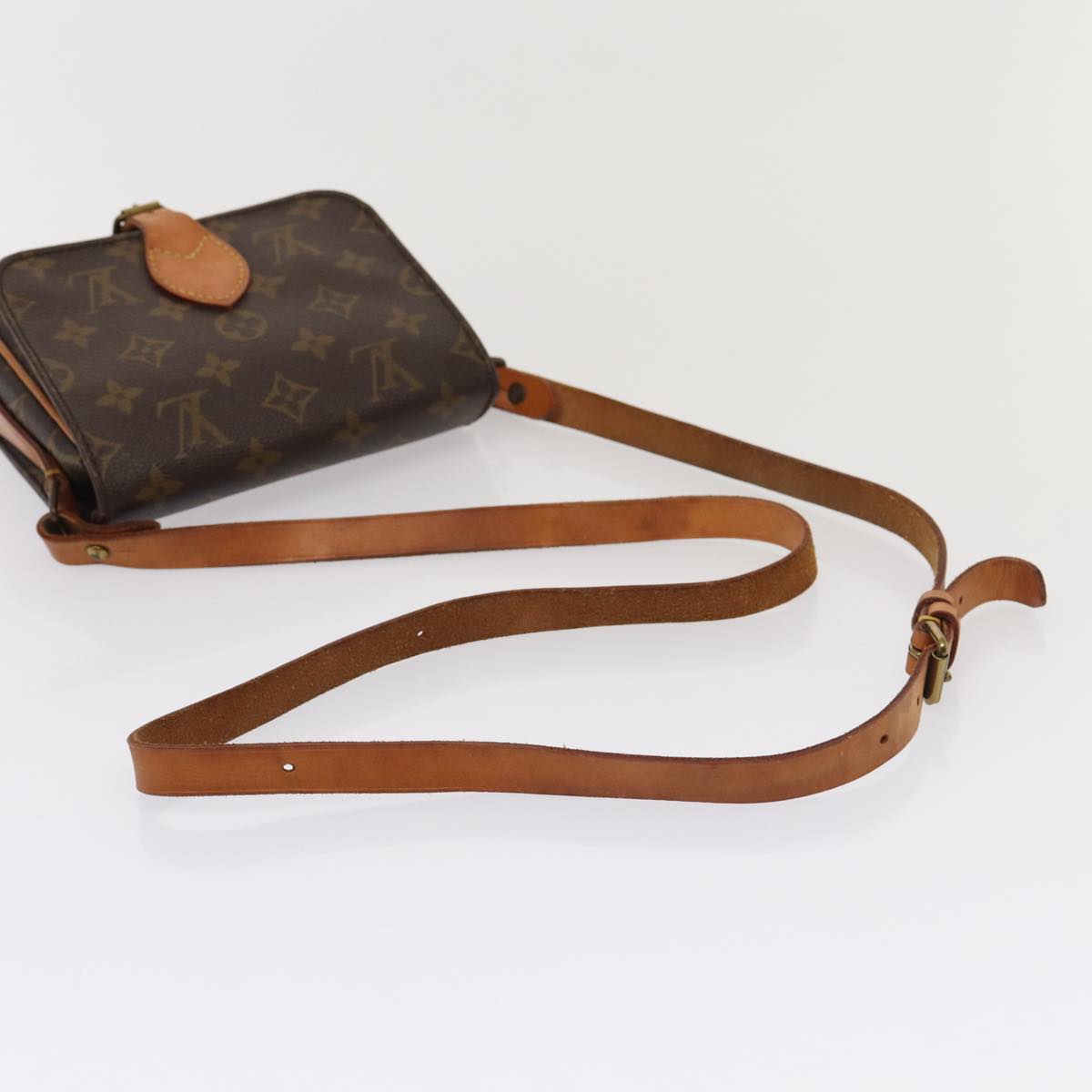 Louis Vuitton Cartouchiere Brown Canvas Shoulder Bag