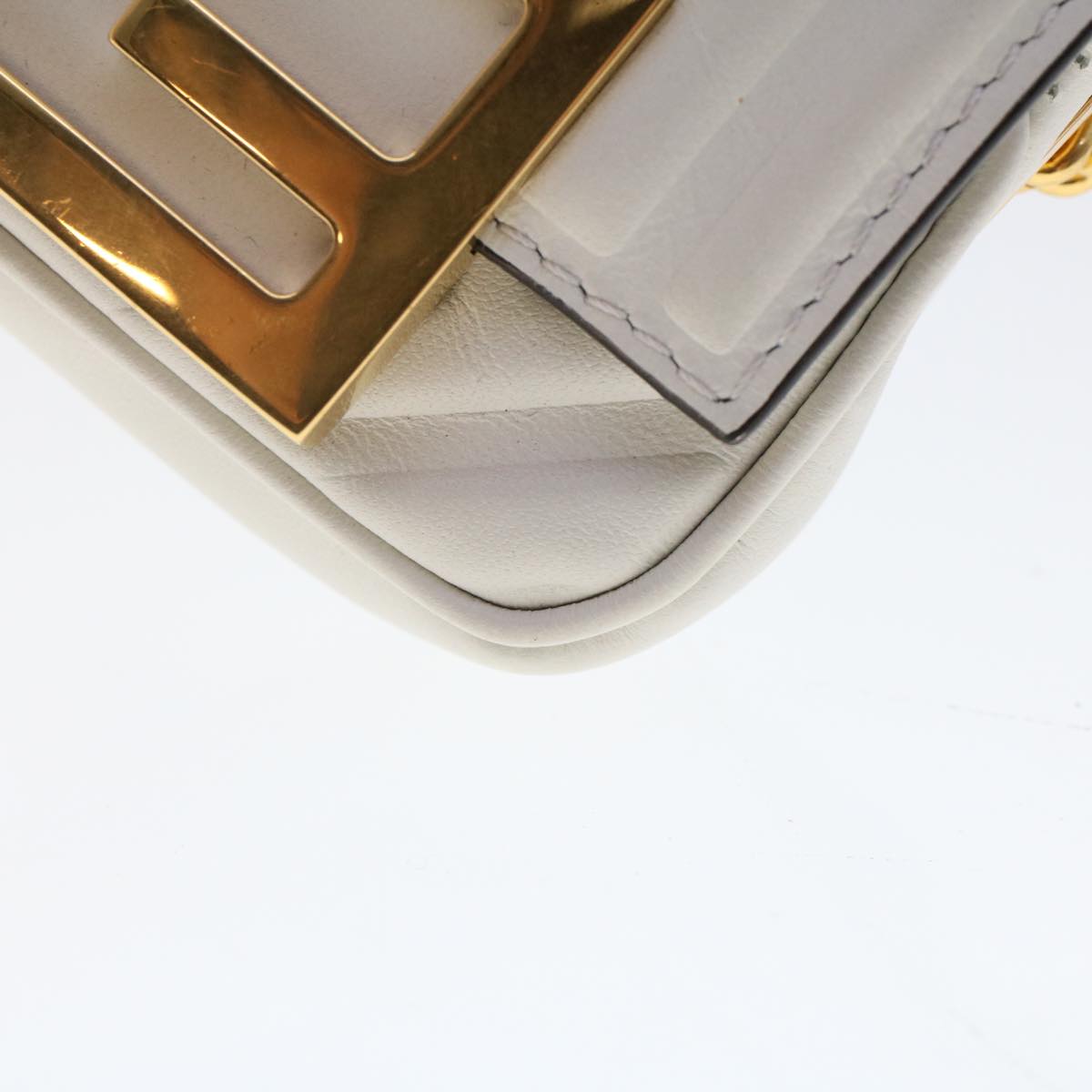 Fendi White Leather Shoulder Bag