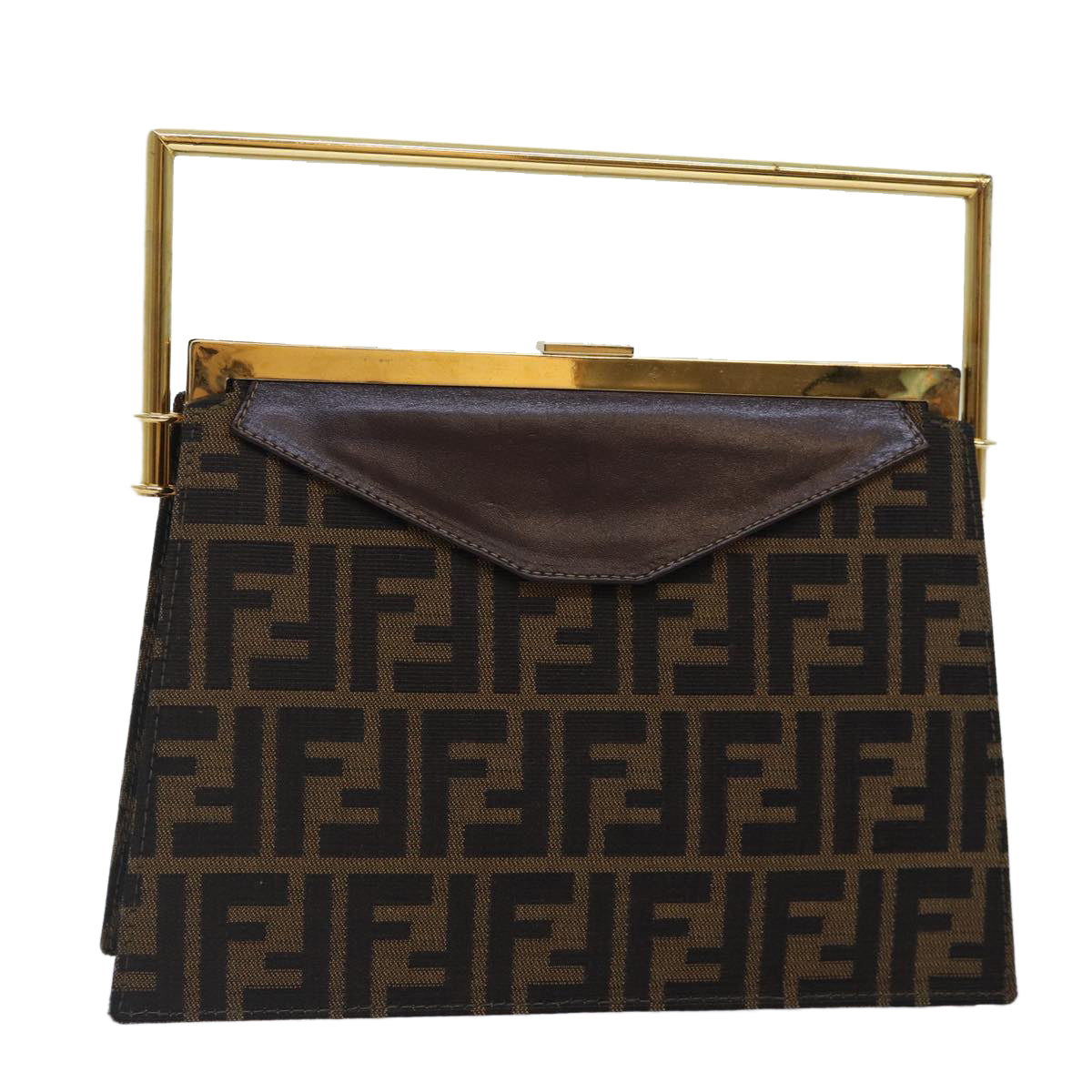 Fendi Zucca Brown Canvas Hand Bag