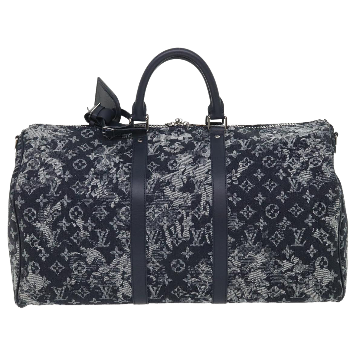 Louis Vuitton Keepall Bandouliere 50 Grey Canvas Travel Bag