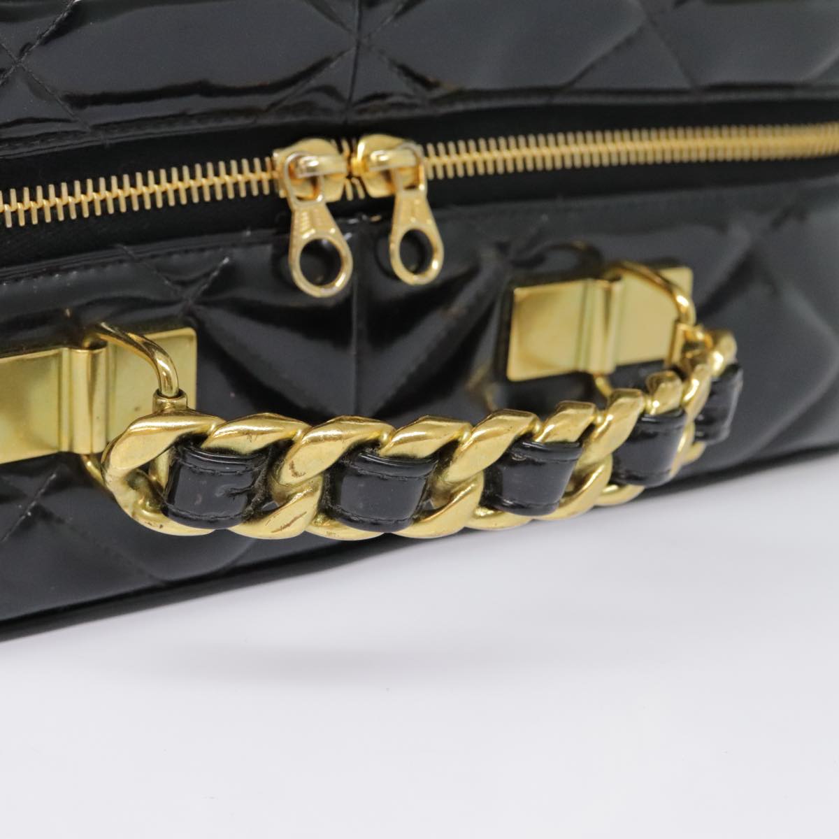 Chanel Black Patent Leather Hand Bag