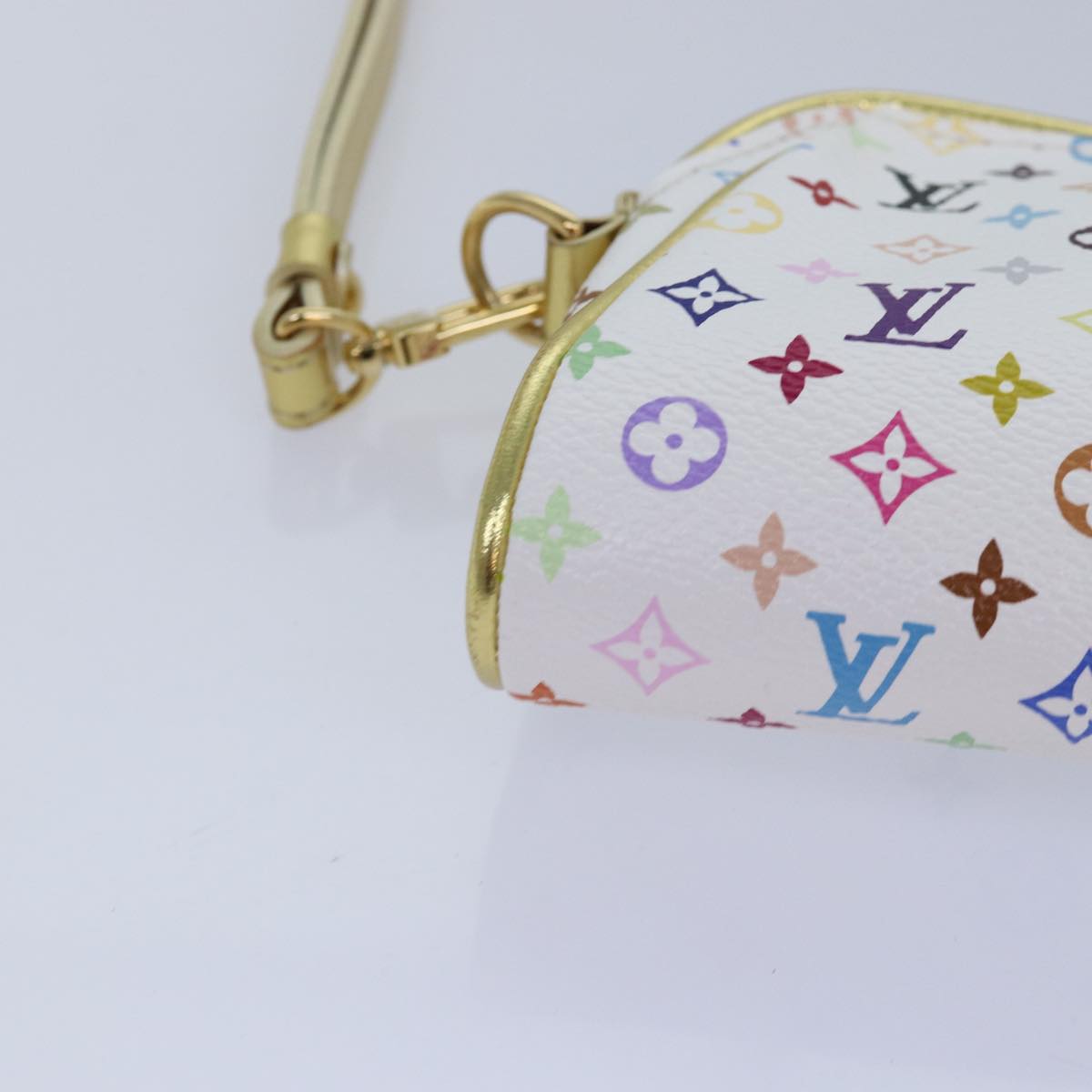 Louis Vuitton Kate Clutch White Canvas Clutch Bag