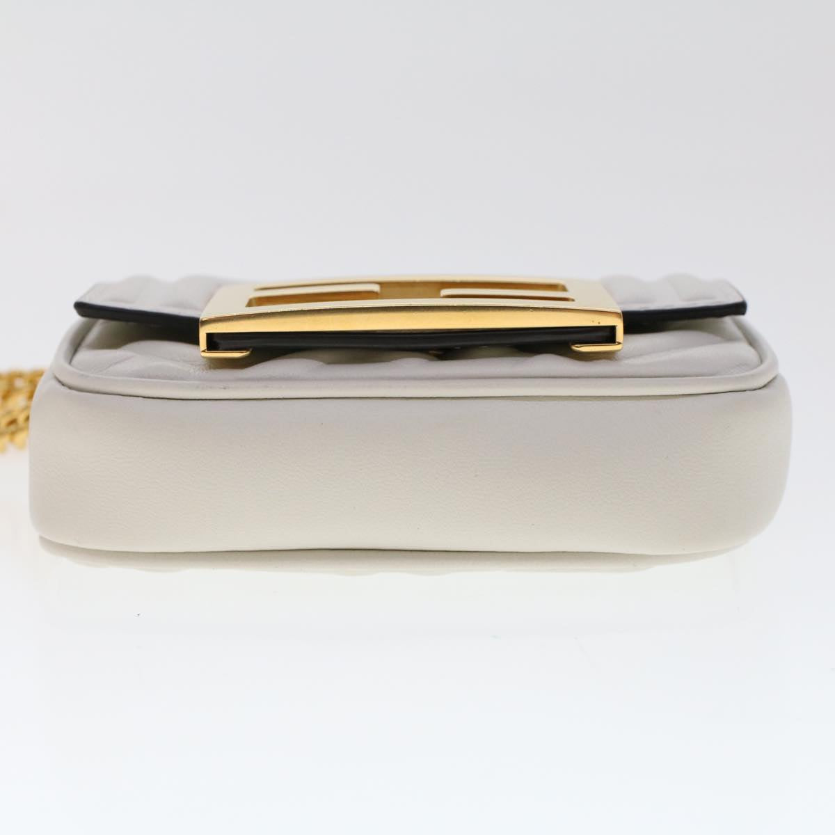 Fendi White Leather Shoulder Bag