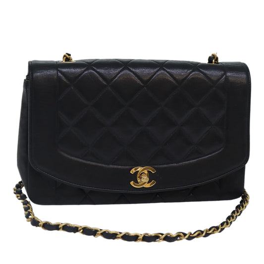 Chanel Diana Black Leather Shoulder Bag