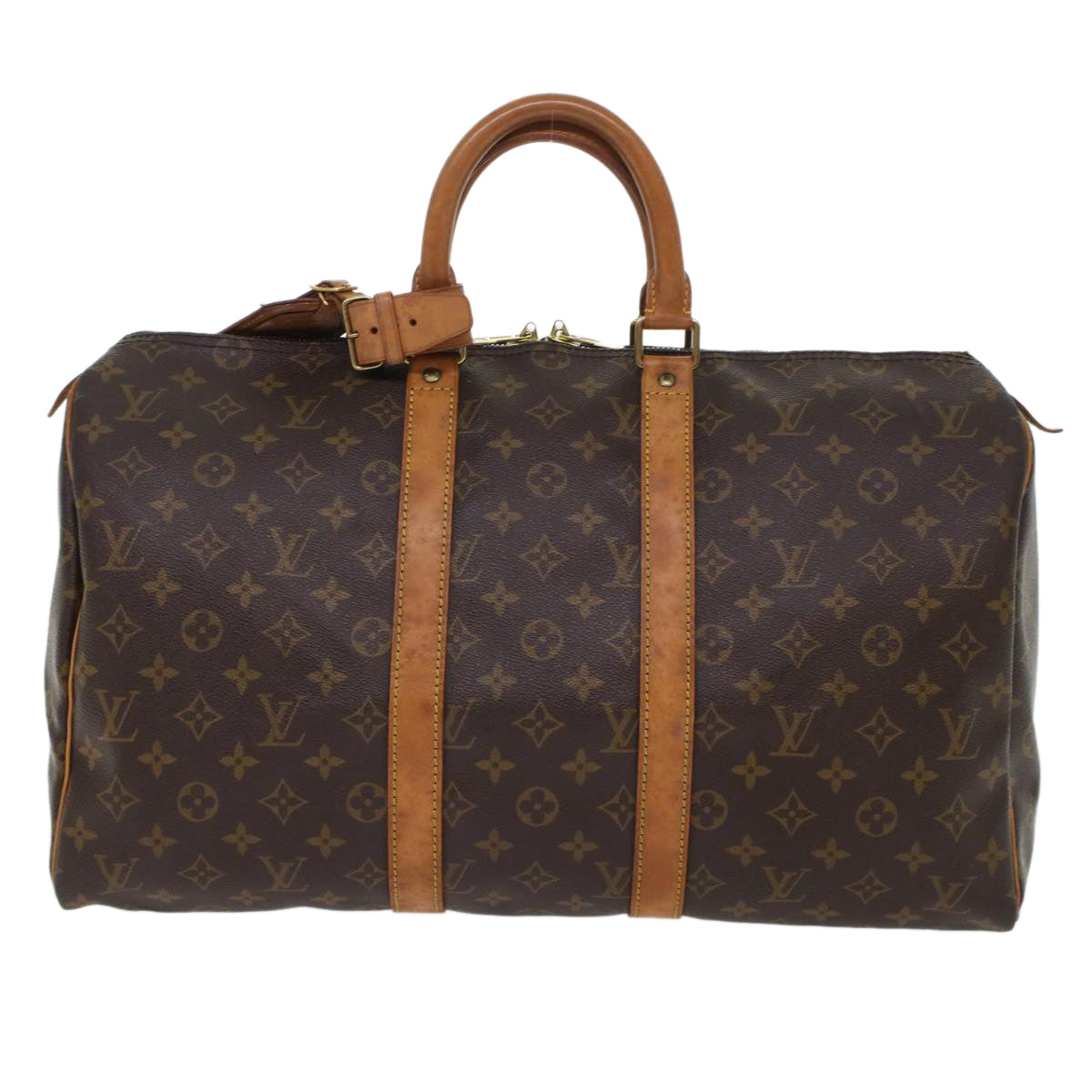 Louis Vuitton Keepall 45 Brown Canvas Travel Bag