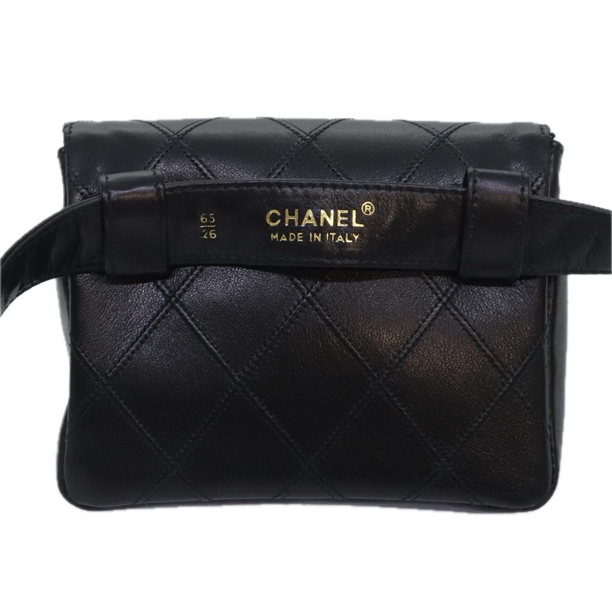 Chanel Coco Mark Black Leather Shoulder Bag