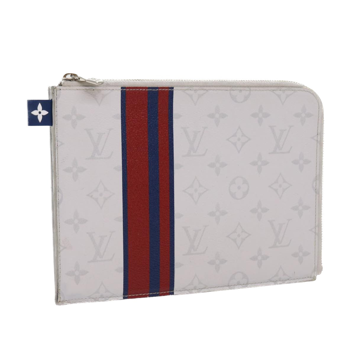 Louis Vuitton Jules White Canvas Clutch Bag