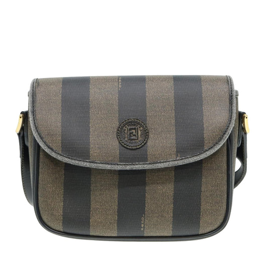 Fendi Brown Canvas Shoulder Bag