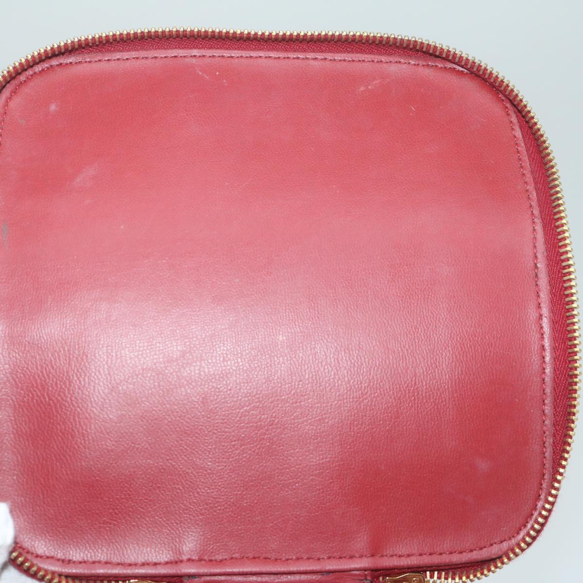 Chanel Vanity Red Leather Clutch Bag