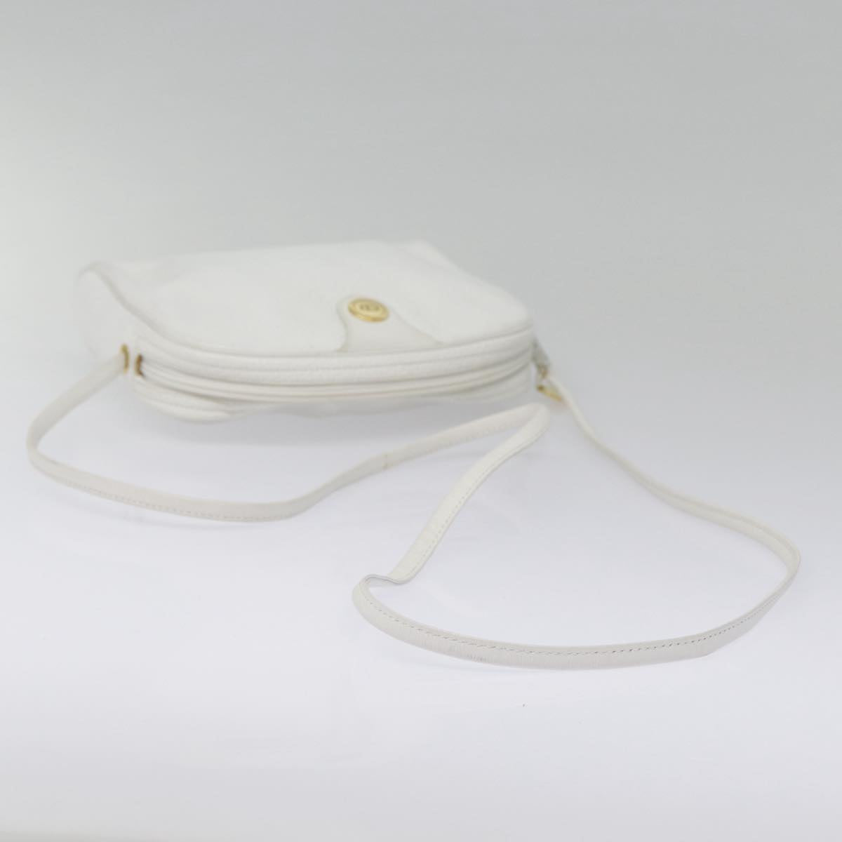 Dior CD White Leather Shoulder Bag