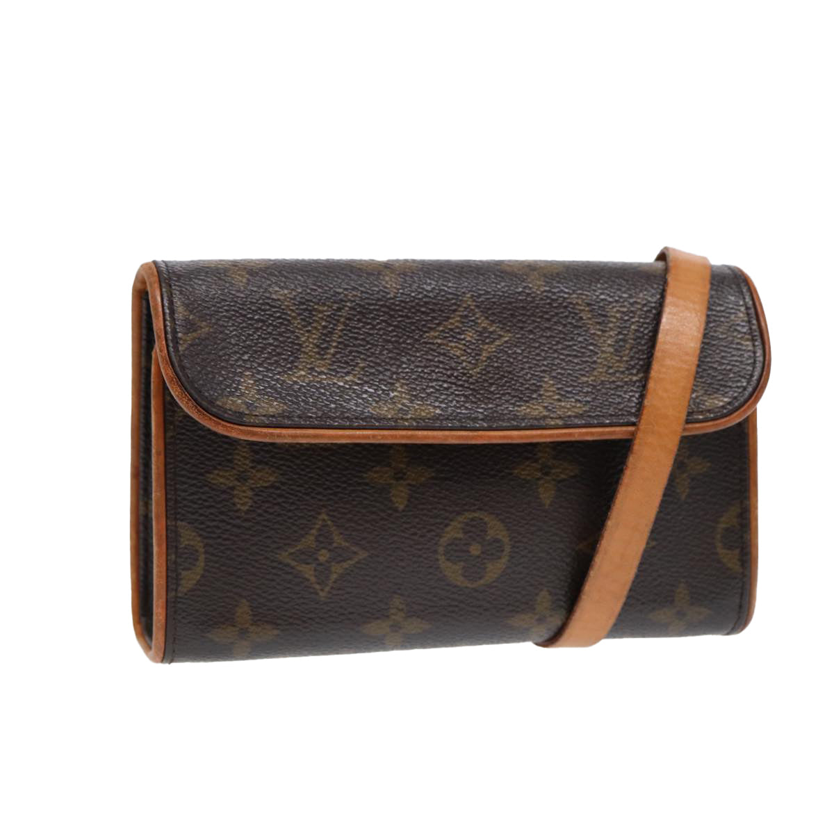 Louis Vuitton Florentine Brown Canvas Clutch Bag