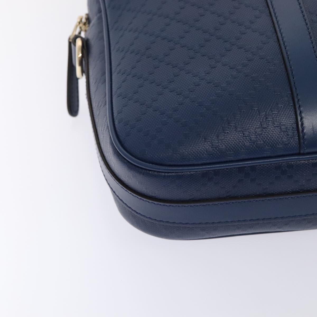 Gucci Diamante Navy Leather Briefcase Bag