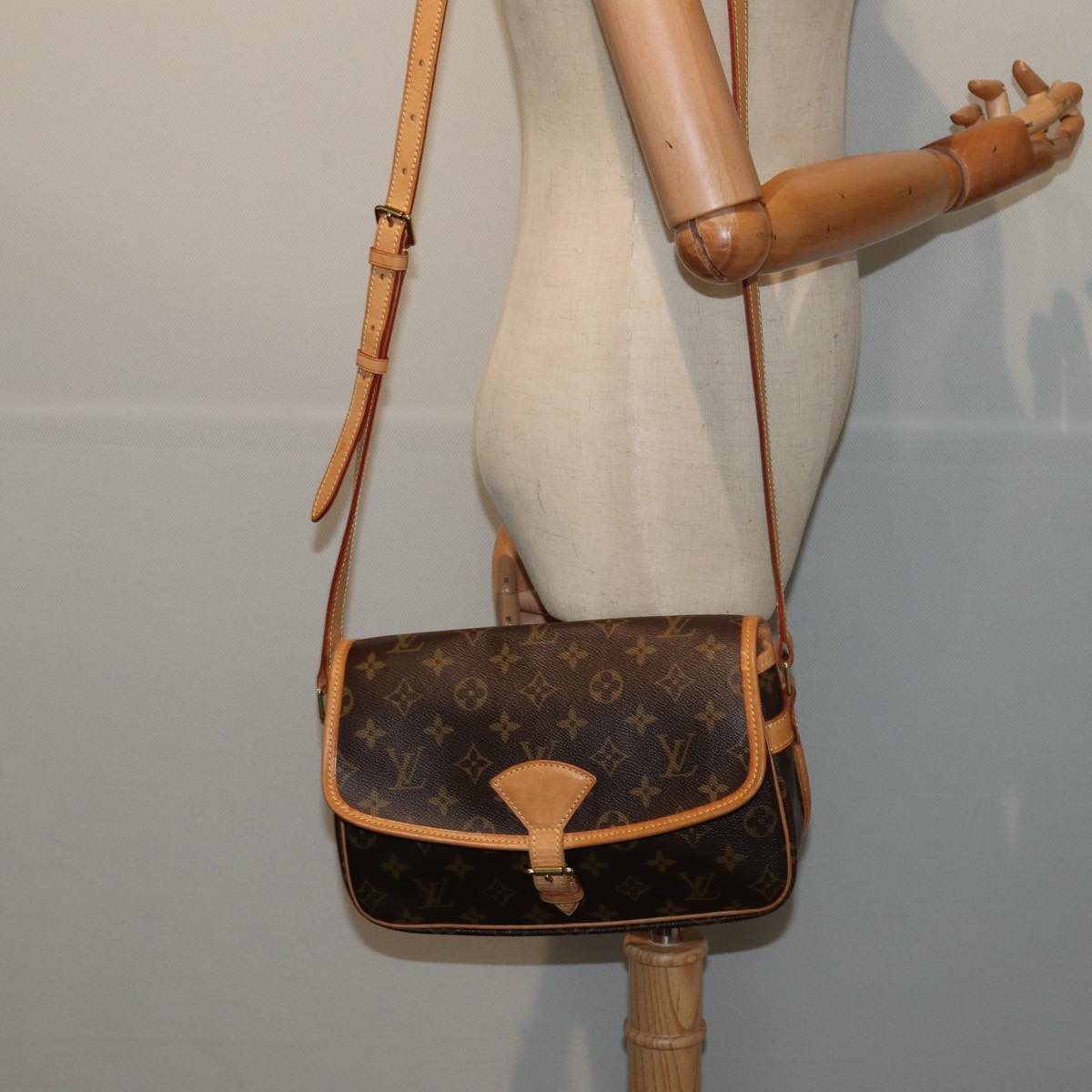 Louis Vuitton Sologne Brown Canvas Shoulder Bag