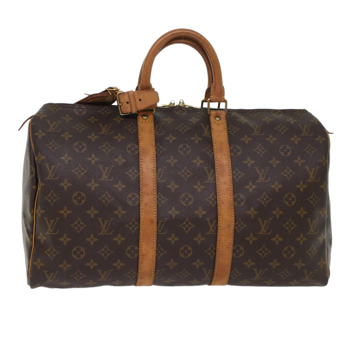 Louis Vuitton Keepall 45 Brown Canvas Travel Bag