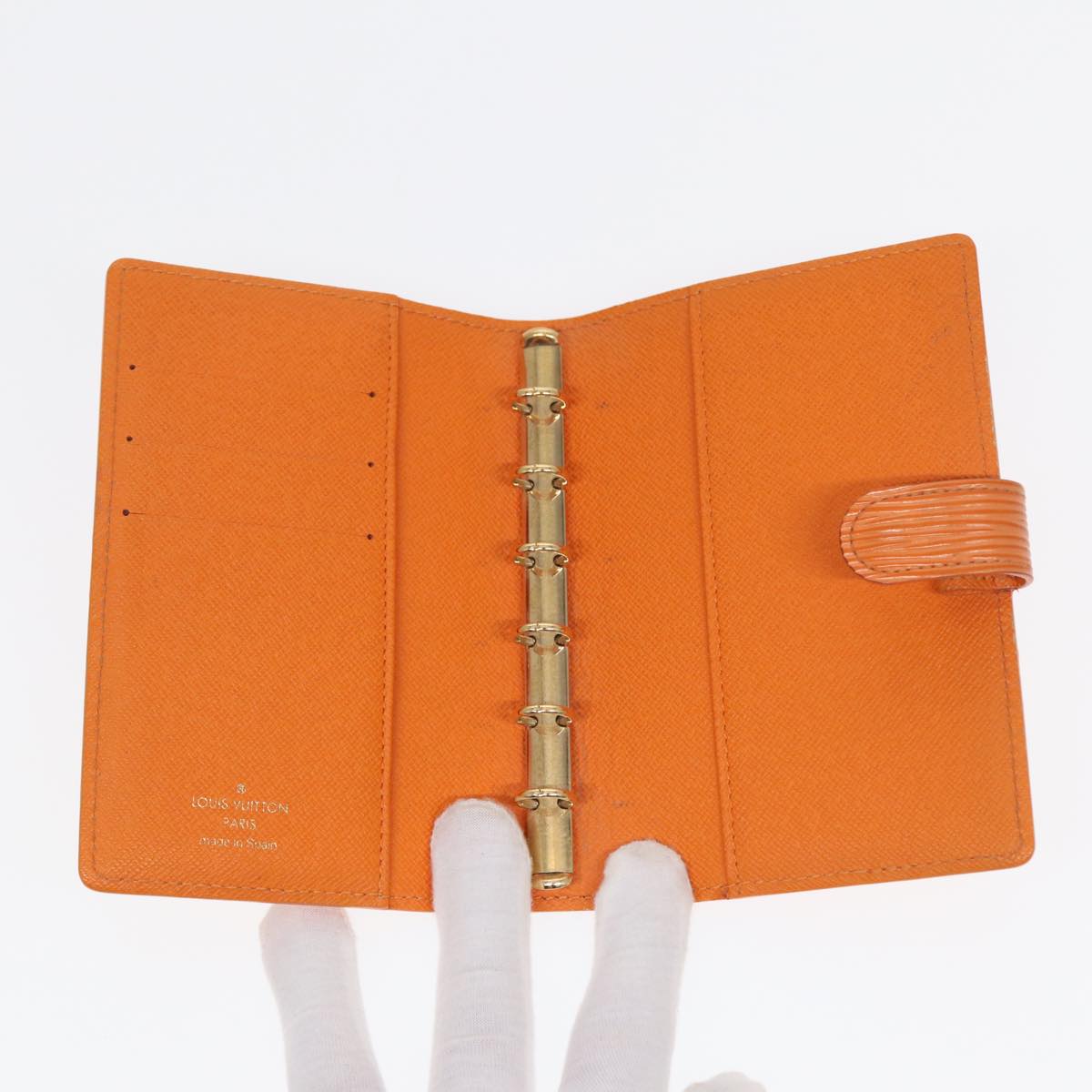 Louis Vuitton Agenda PM Orange Leather Wallet Accessories