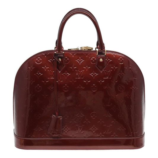 Louis Vuitton Alma Burgundy Patent Leather Hand Bag