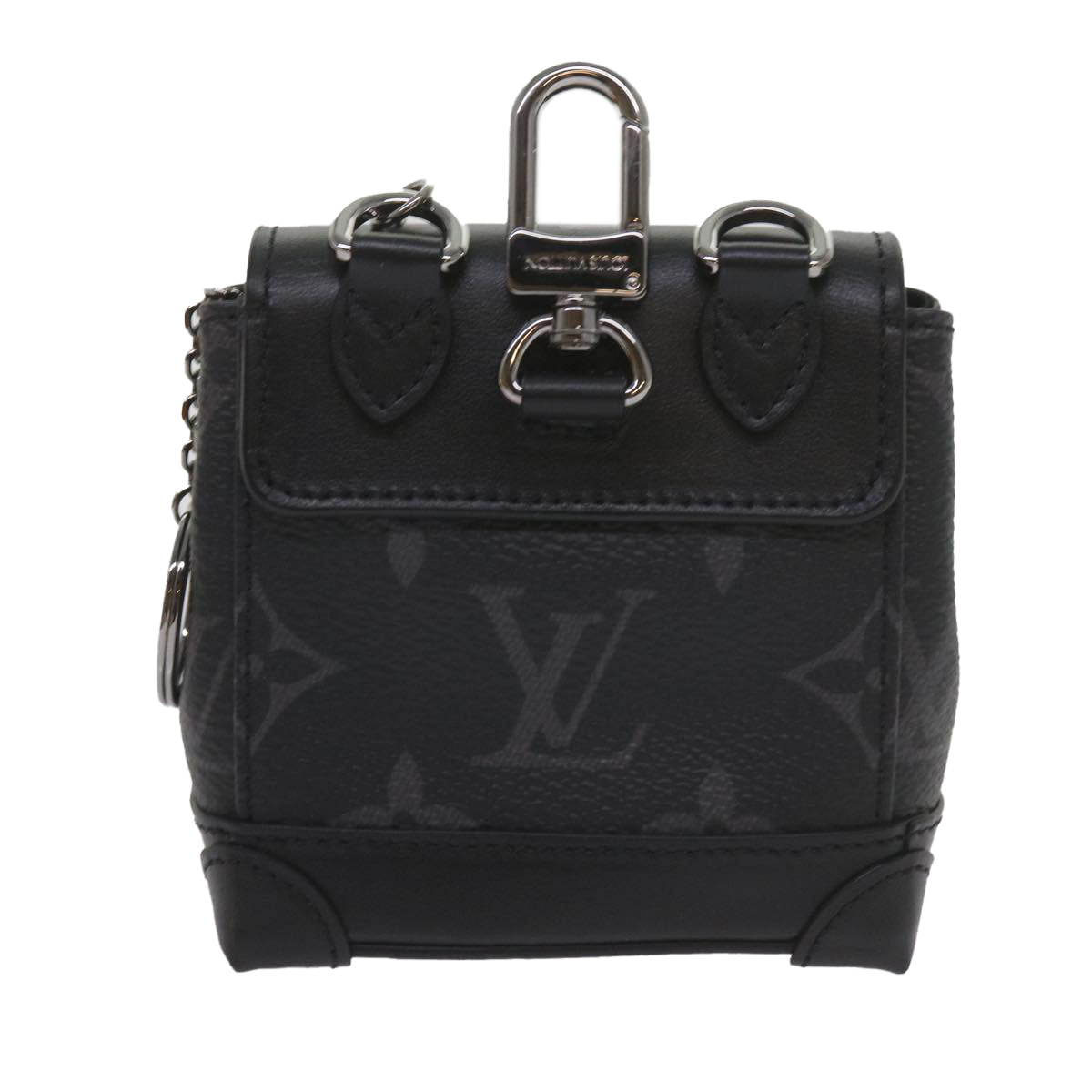 Louis Vuitton Steamer Black Canvas Clutch Bag