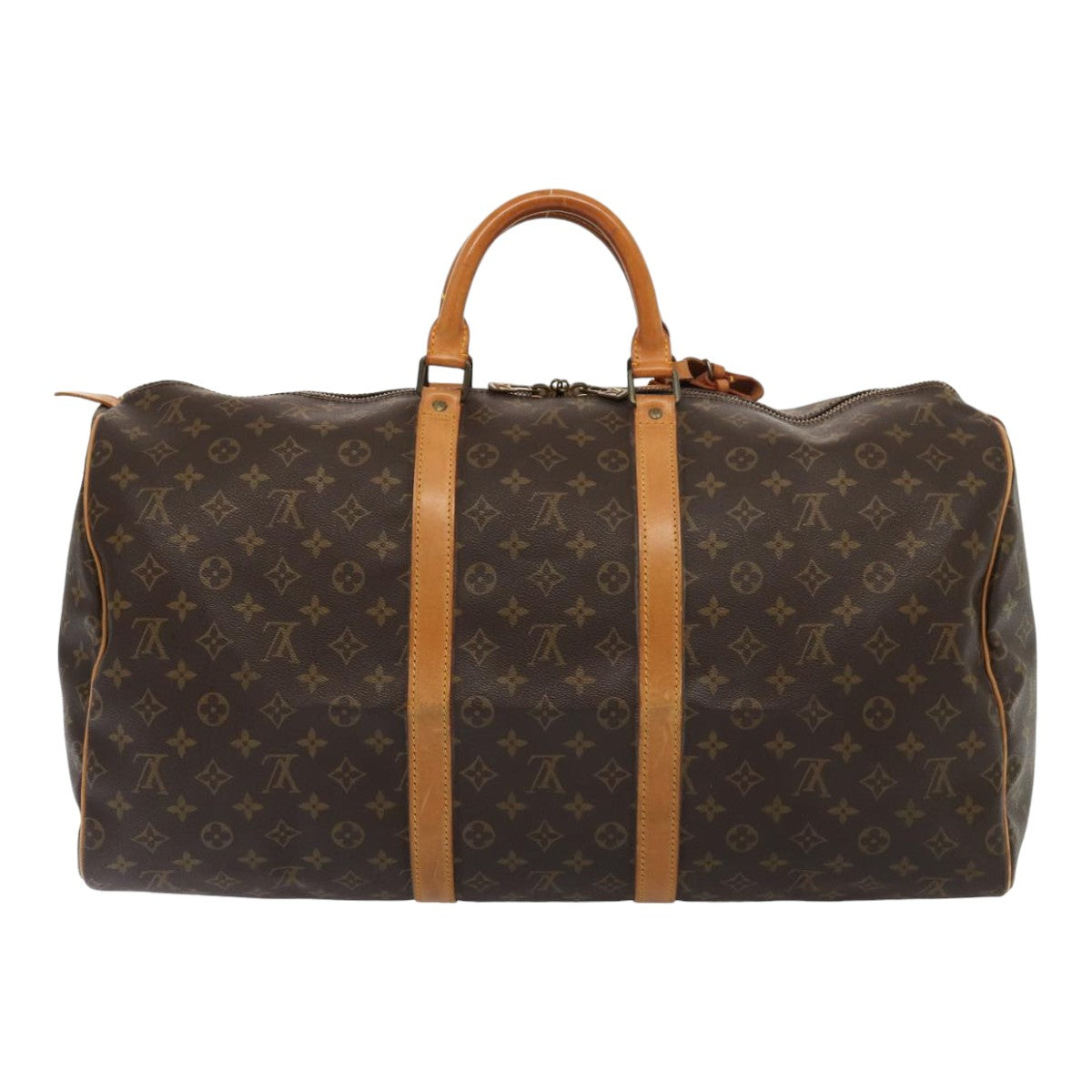 Louis Vuitton Keepall 55 Brown Canvas Travel Bag