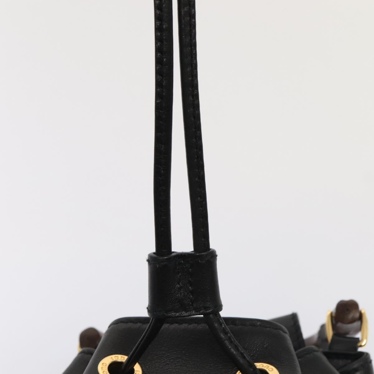 Gucci Bamboo Black Leather Shoulder Bag