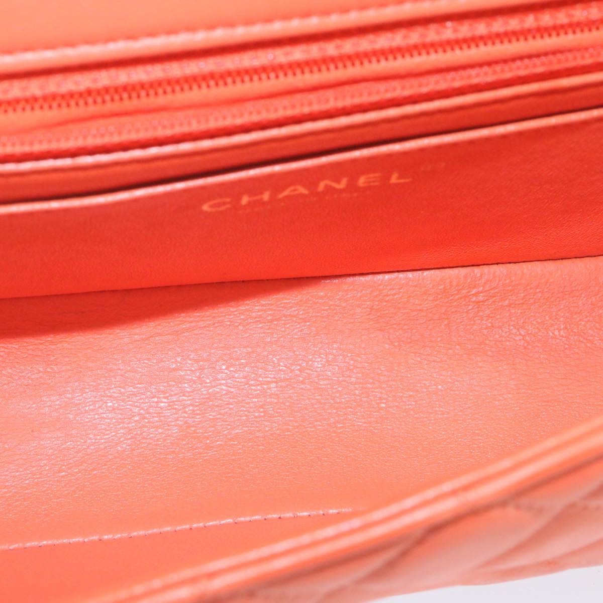 Chanel Timeless Orange Leather Shoulder Bag