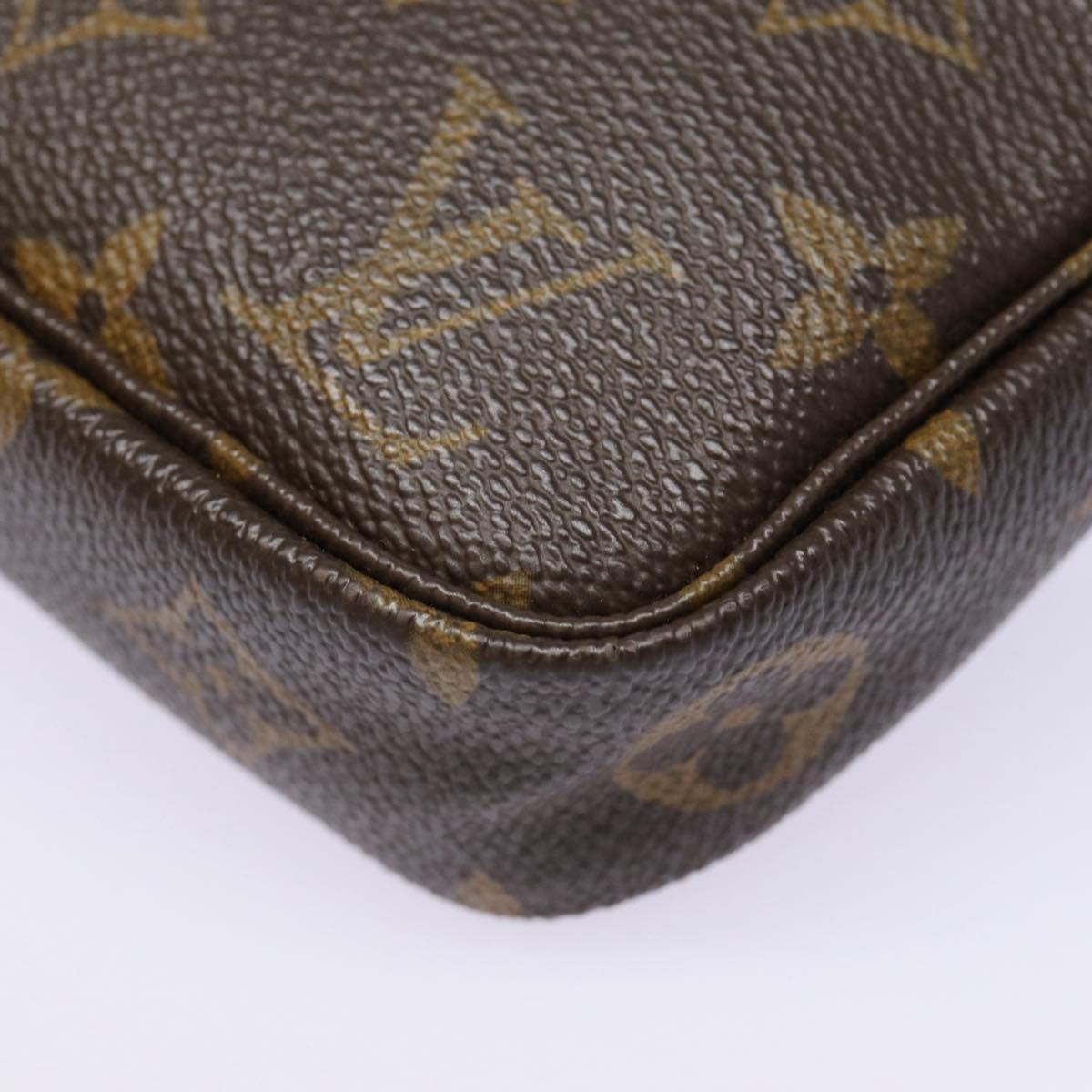 Louis Vuitton Pochette Accessoire Brown Canvas Clutch Bag