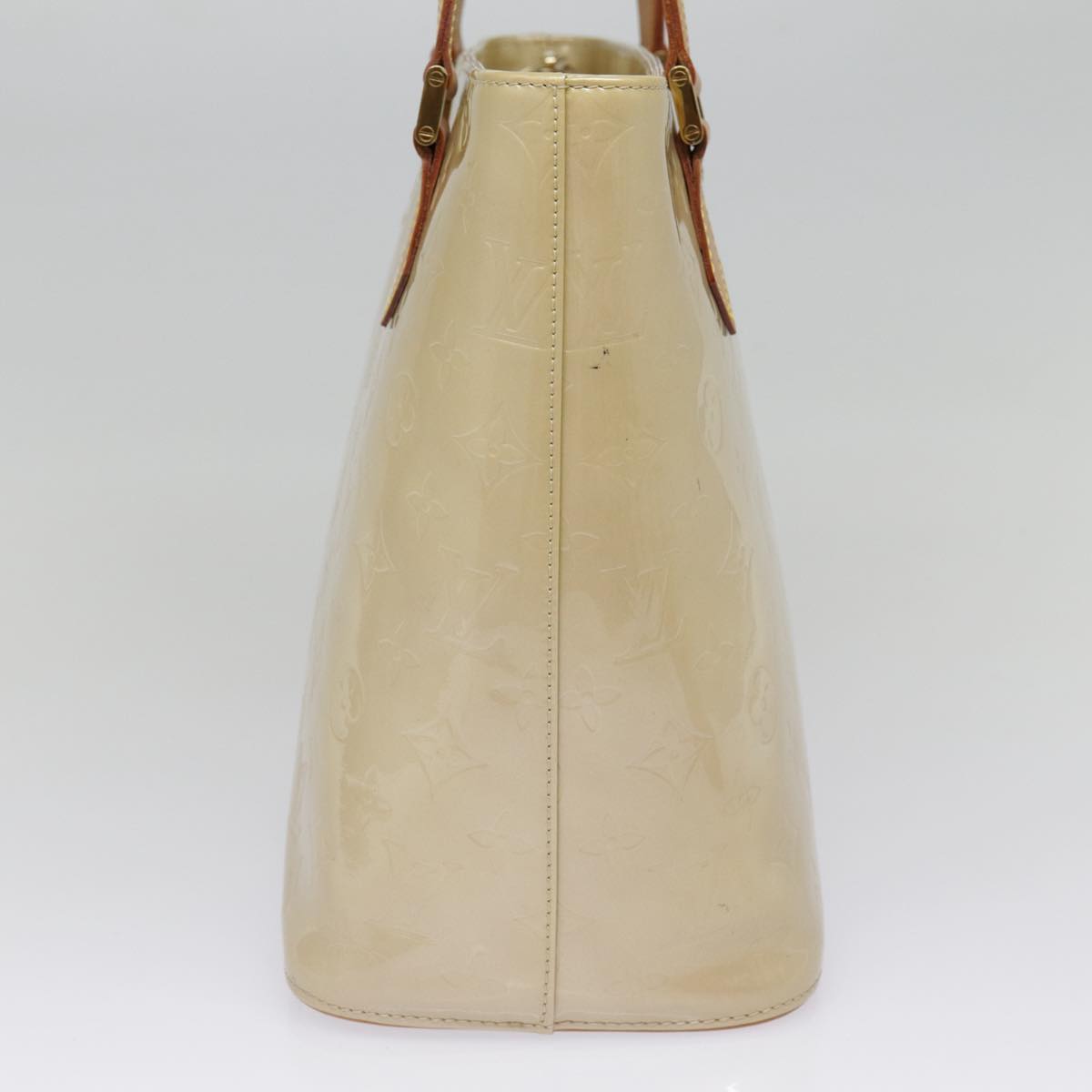 Louis Vuitton Houston Beige Patent Leather Hand Bag