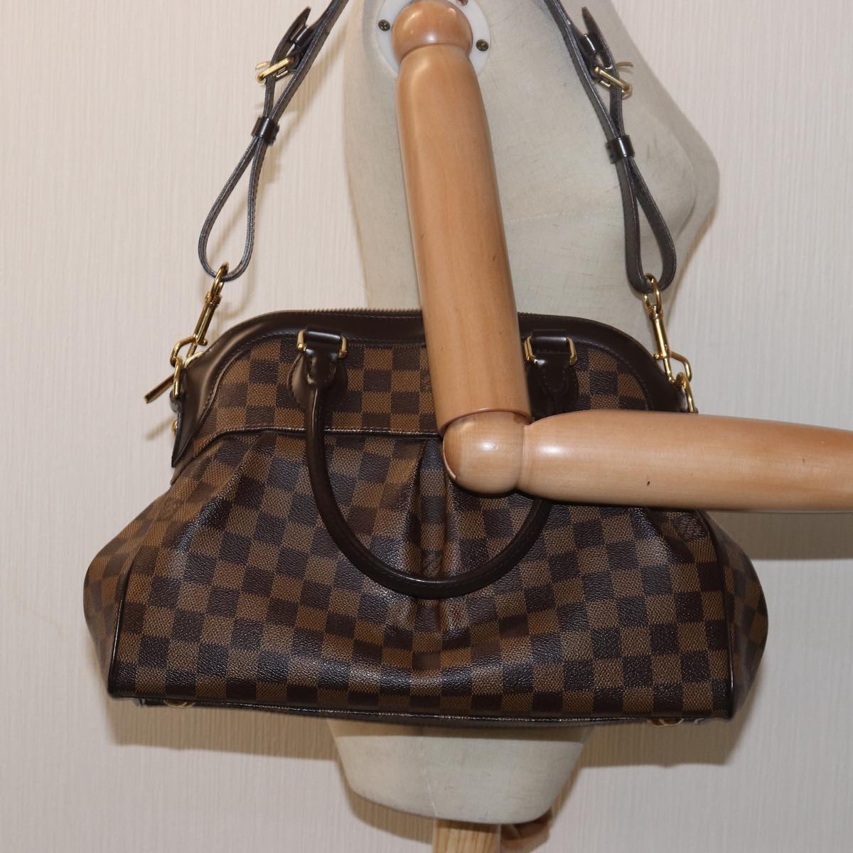 Louis Vuitton Trevi Brown Canvas Hand Bag