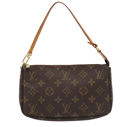 Louis Vuitton Pochette Accessoire Brown Canvas Clutch Bag