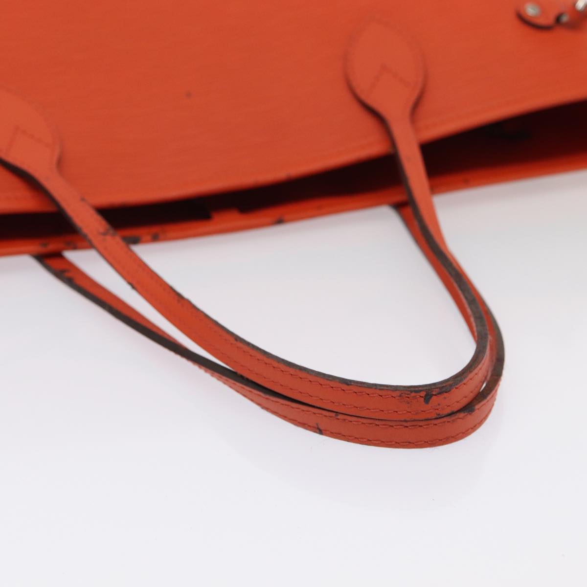 Louis Vuitton Neverfull Orange Leather Tote Bag