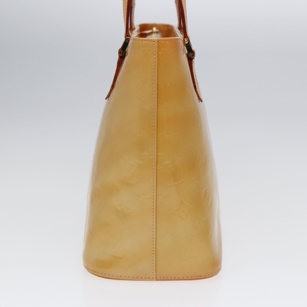 Louis Vuitton Houston Beige Patent Leather Hand Bag