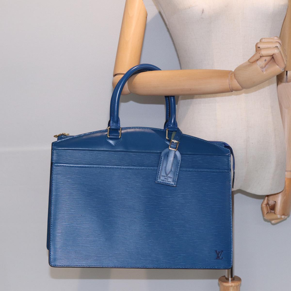 Louis Vuitton Riviera Blue Leather Hand Bag