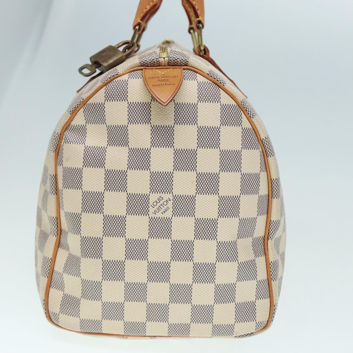 Louis Vuitton Speedy 30 White Canvas Hand Bag